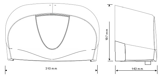 Afmetingen Sigma Toiletroller