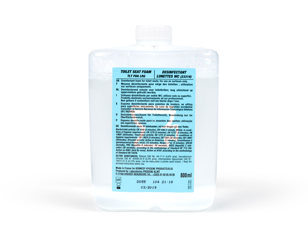 Cat Hygiene Services Antibacterieel Schuim 1 Met het antibacteriële schuim kan elke toiletbezoeker de bril snel zelf hygiënisch schoonvegen