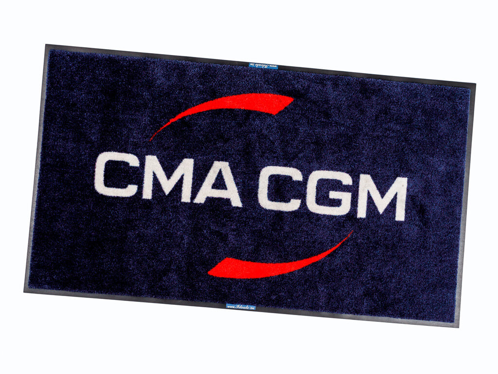 Nylon schoonloopmat met logo CMA CGM Nylon schoonloopmat met logo CMA CGM