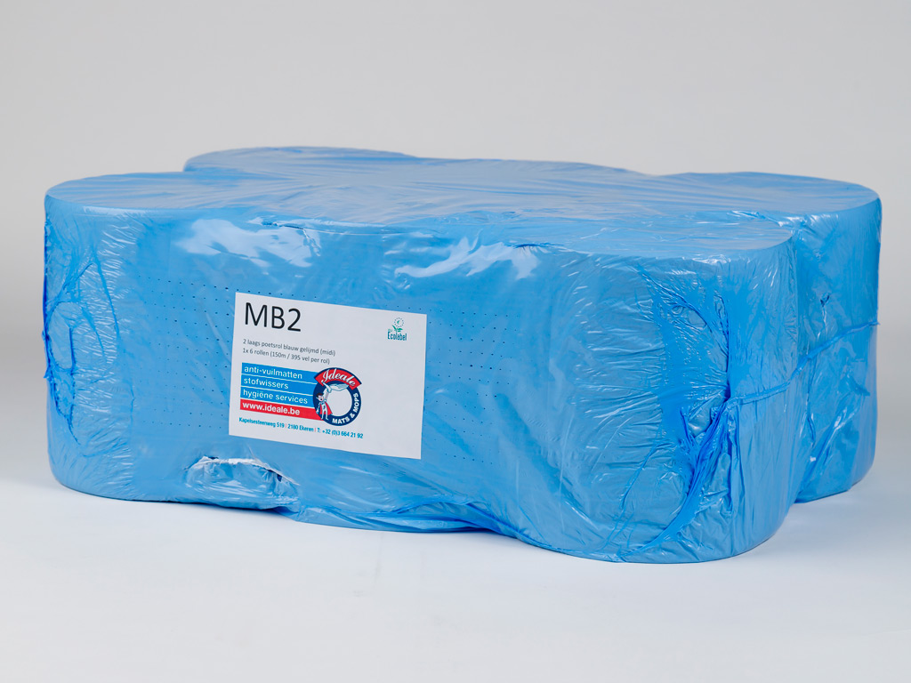 Blauw schoonmaakpapier verpakt per 6 Blauw schoonmaakpapier verpakt per 6