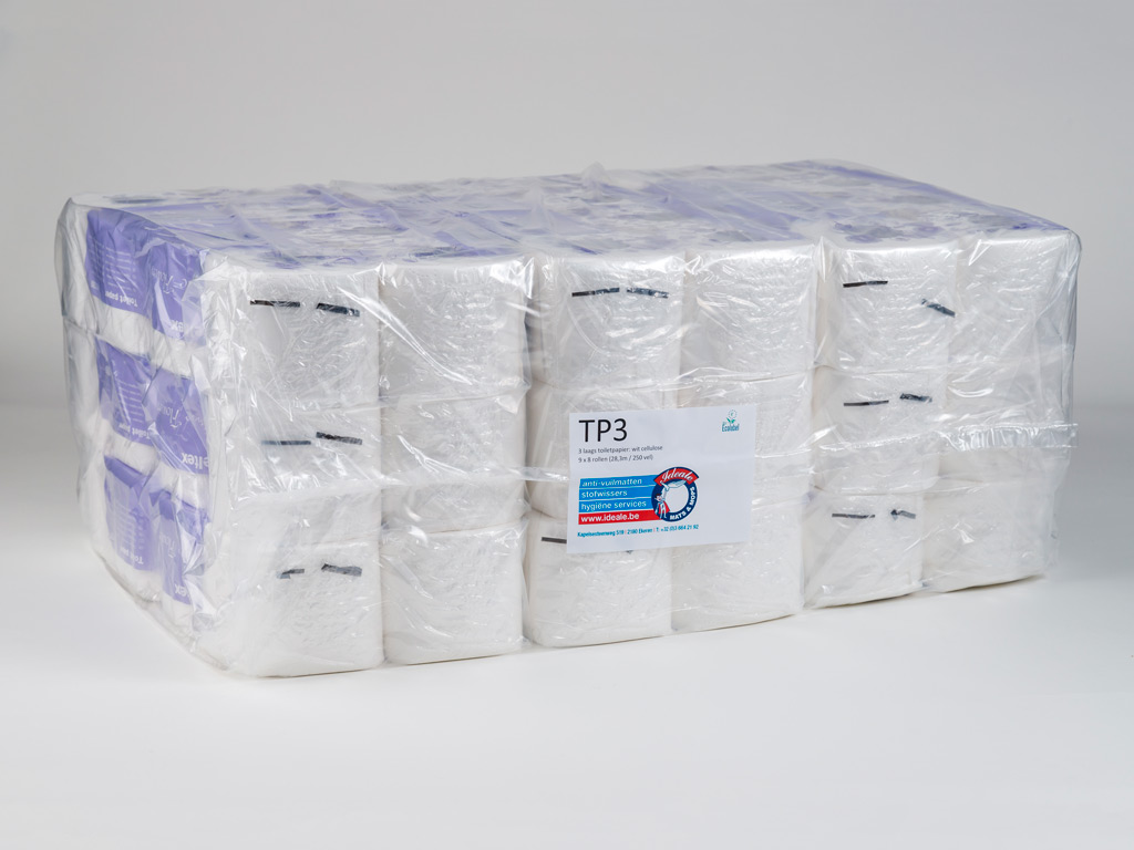 Standaard formaat toiletpapier van betere kwaliteit met standaard koker Standaard formaat toiletpapier van betere kwaliteit met standaard koker
